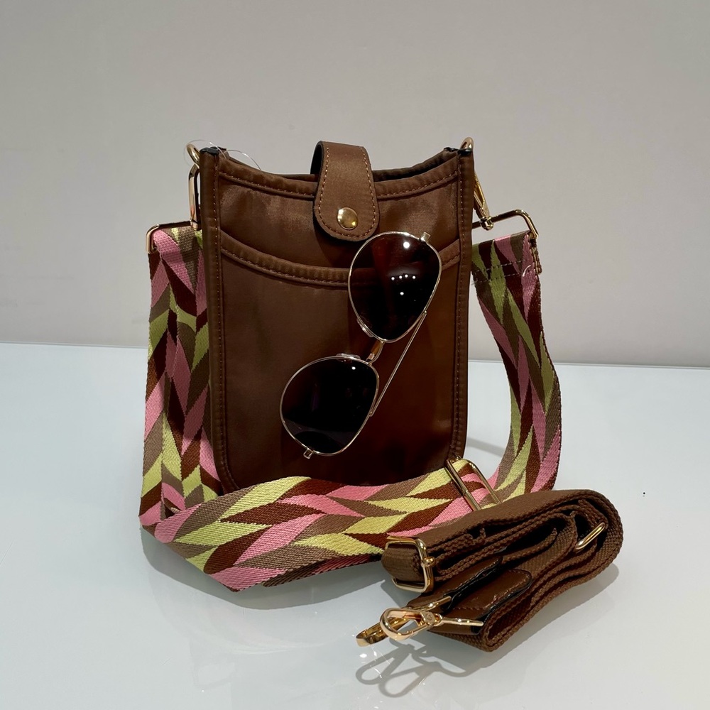 Chevron Guitar Strap Cross Body Bag